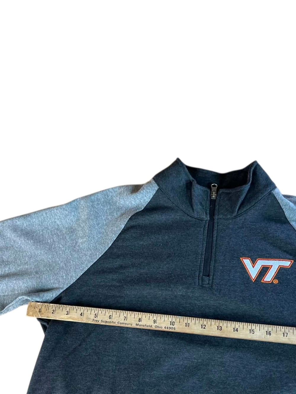 VT Virginia Tech Hokies Quarter-Zip Pullover - Size Large. #265 - Picture 5 of 8
